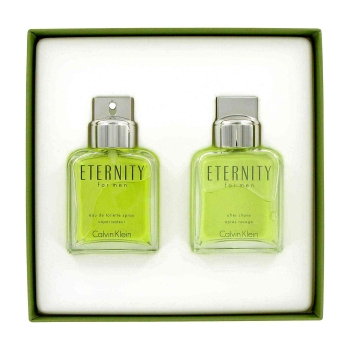 ETERNITY by Calvin Klein - Gift Set -- 3.4 oz Eau De Toilette Spray + 3.4 oz After Shave for Men.
