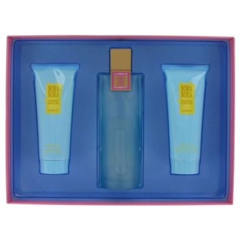 Bora Bora Exotic by Liz Claiborne - Gift Set -- 3.4 oz Eau De Parfum Spray + 3.4 oz Body Lotion + 3.4 oz Shower Gel
